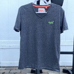 Vintage Superdry Black:Gray heather Vneck Orange Label Goods